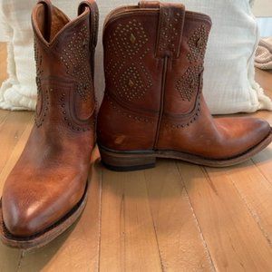 Authentic Frye Billy Western Boots (Redwood Leather) Size 6.5